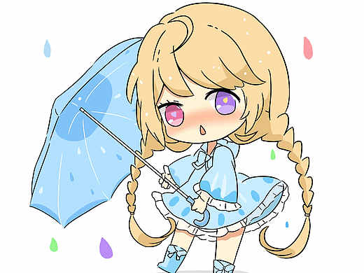 萌系少女插画