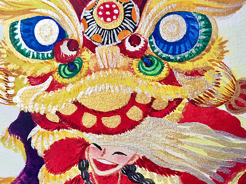 舞麒麟贺新春(个人主页-ZMjAwNTE5OTY=) - 艺术插画 - 站酷设计师S索菲原创素材 - 站酷ZCOOL