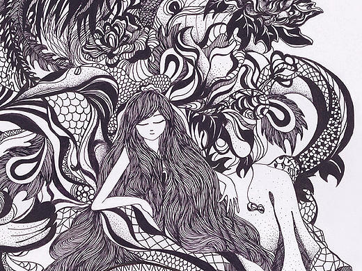 黑白装饰画
