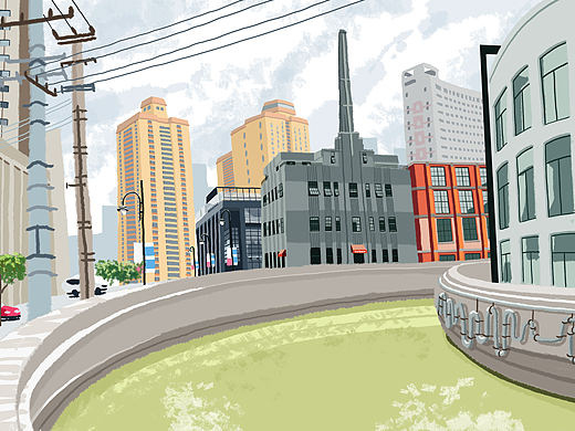 城市一隅2（个人主页-ZNDE4MjE0Njg=） - 创作习作 - 站酷设计师烟斗男原创素材 - 站酷ZCOOL