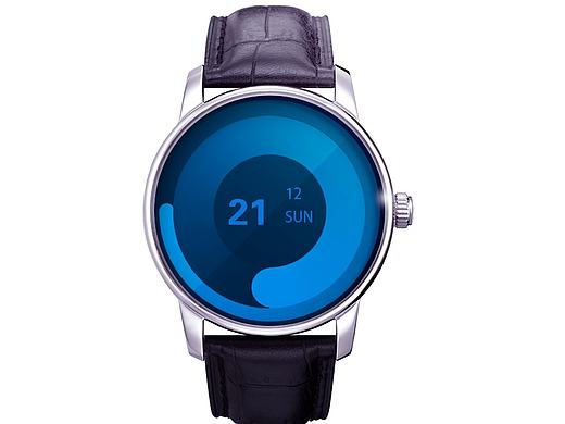 手表的表盘制作与写实叉子。