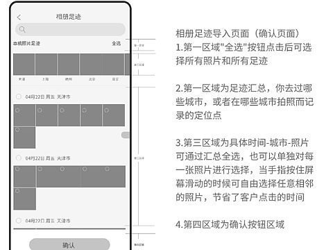 足迹相册交互分析｜交互分析｜UI设计