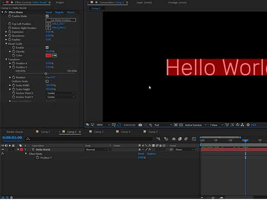 AE插件：Effect Matte Mac(文字蒙板遮罩效果)