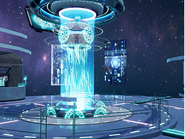 宇宙展台