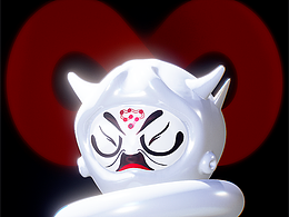 《白- 霸王》脸谱玩偶