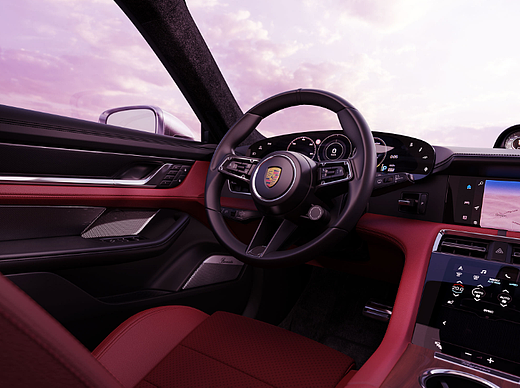 保时捷porsche内饰渲染