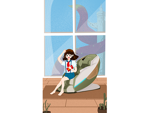 建党节插画海报