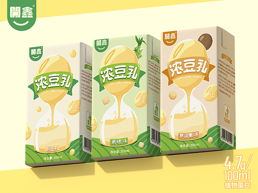 開鑫浓豆乳包装设计大赛