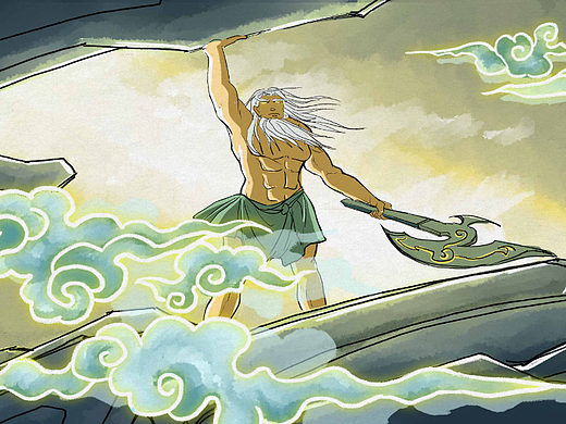 “扇叙古闻”主题插画