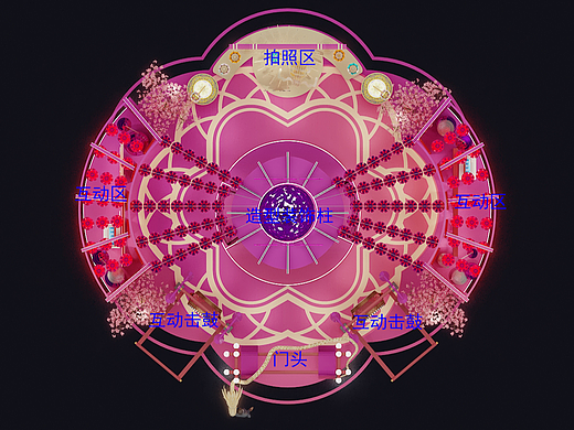 龙年主题路演活动设计3D效果图