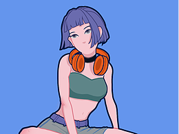 人物插画-《梦中女孩》