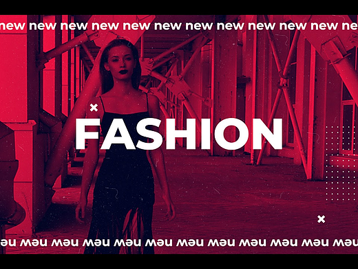 PR模板|快闪动态文字排版潮牌广告时尚服装走秀宣传片