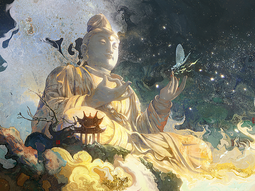 恰如仰头见春台 | 含绘画过程