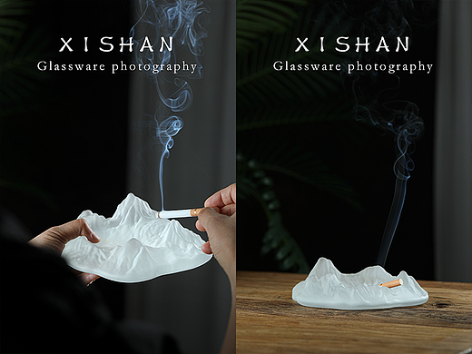 玻璃器皿丨冰山烟灰缸拍摄