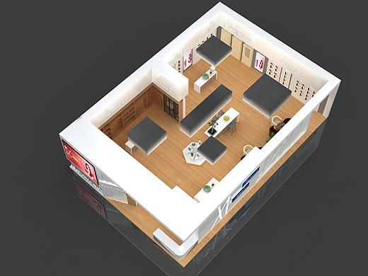 汇泰龙家居品牌展位设计3D效果图