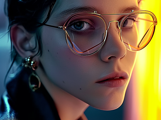 AIGC-人像摄影-眼镜