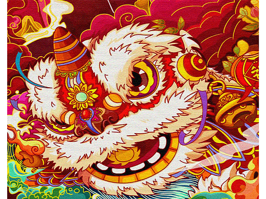 一个醒目的狮子头