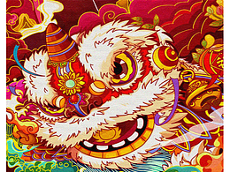 一个醒目的狮子头