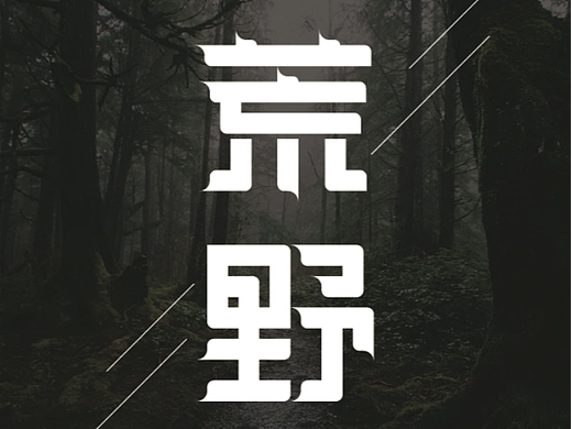 荒野（个人主页-ZNjI4NDk0Njg=） - 字体/字形 - 站酷设计师延时满足原创素材 - 站酷ZCOOL