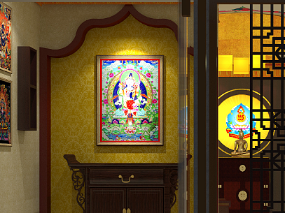 佛教用品店效果图设计