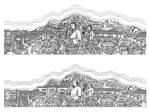 文化线稿画—白酒酿造篇