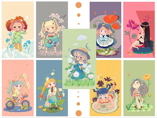 女孩子和花儿（个人主页-ZNjY4MTMyMDA=） - 创作习作 - 站酷设计师o一木o原创素材 - 站酷ZCOOL