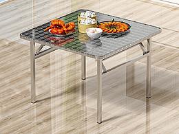 不锈钢折叠桌丨详情页设计