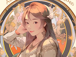 穆夏风插画