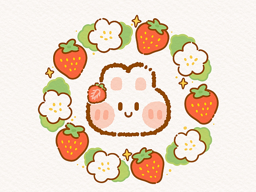 插画打卡-DAY12 豆奶兔的日常