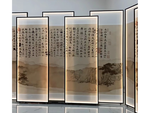 兰亭序纱画屏风 你看到的是隔断 别人看到的是文化价值