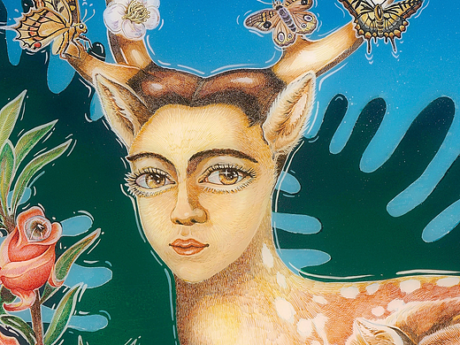 《孕育-鹿妈妈》绘画作品与应用