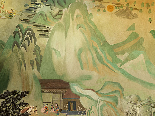 壁画风格插画设计