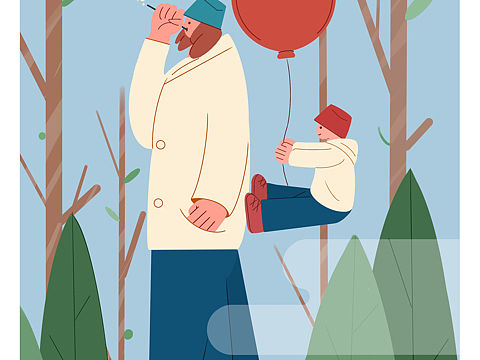 - 插畫‘’ 父與子（個人主頁-ZNjA4OTI4NzI=） - 商業(yè)插畫 - 站酷設(shè)計(jì)師terryW原創(chuàng)素材 - 站酷ZCOOL