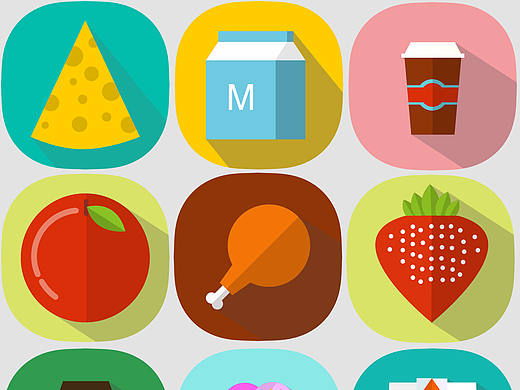 一款可爱的长投影图标