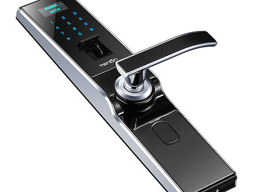 产品拍摄-产品精修-金属指纹锁