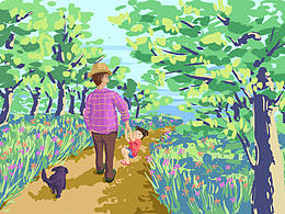 原创插画—父亲节