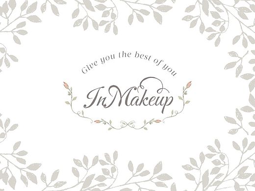 婚礼工作室 【in make up】 标志