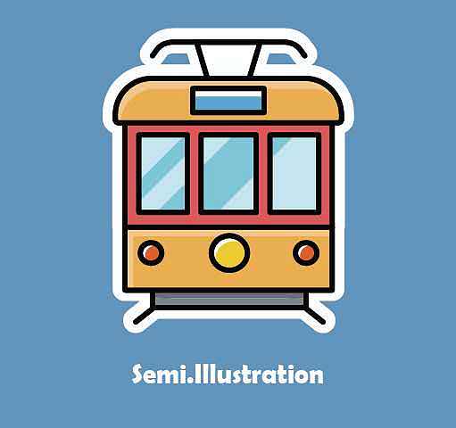 原创公共交通工具图标样式