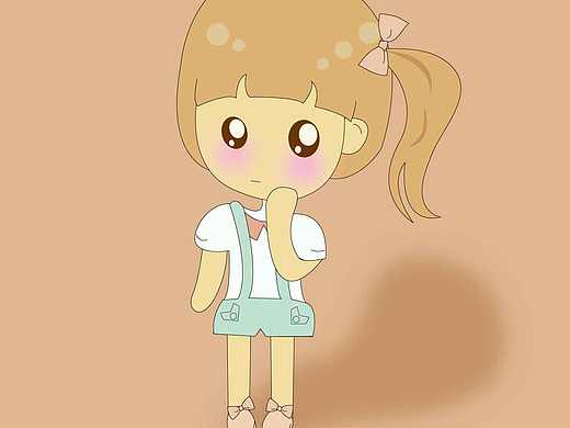 小女孩（個人主頁-ZMzg0NjM4ODQ=） - 兒童插畫 - 站酷設計師鴿子除了會飛原創(chuàng)素材 - 站酷ZCOOL