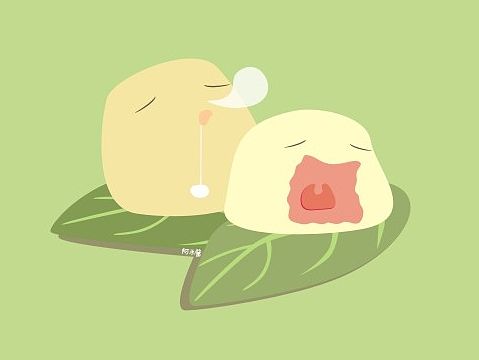 插画 - 年糕