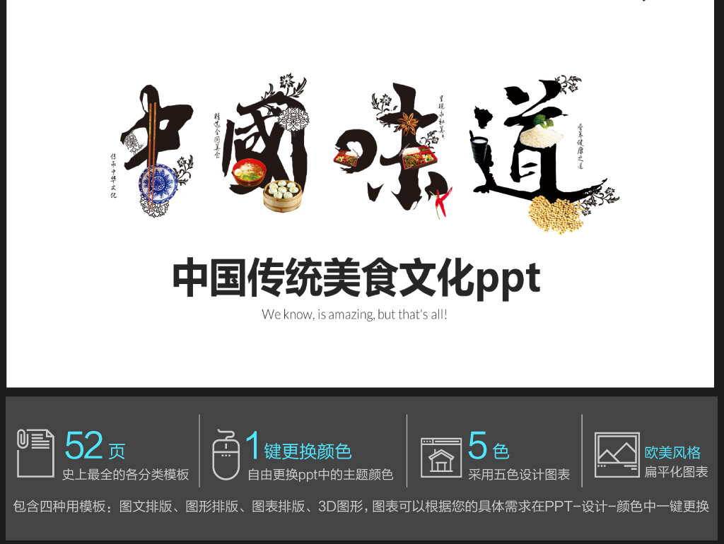 中国美食文化宣传PPT模板|平面|PPT/演示|办公资源网 - 原创作品 - 站酷 (ZCOOL)