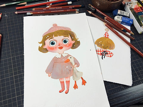 手绘插画