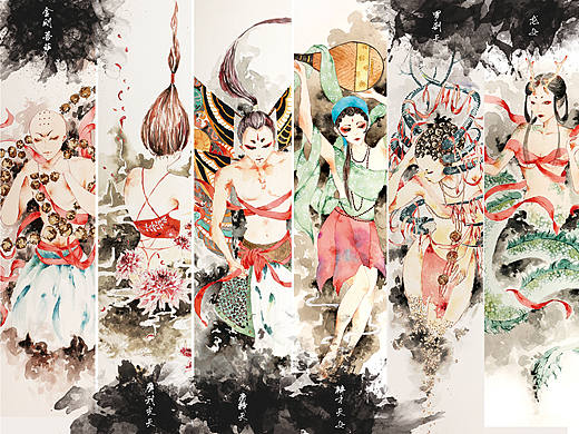 《诸仙图》手绘插画及设计