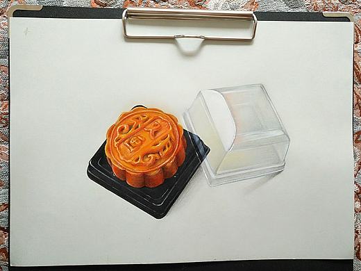 彩铅月饼