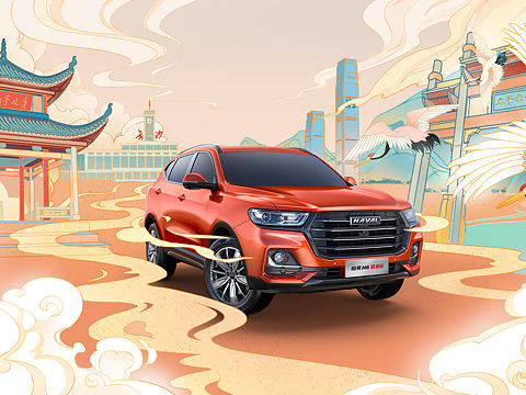 「潮出我的城」哈弗H6国潮版创意海报设计大赛（个人主页-ZNTIyNjE3ODA=） - 商业插画 - 站酷设计师oochinchinoo原创素材 - 站酷ZCOOL