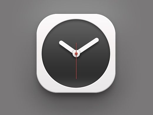 三款不同样式的时钟icon