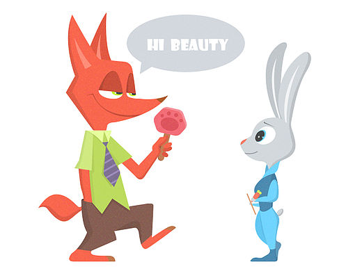 矢量插画  BEST COUPLE~