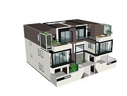 某住宅建筑外观以及室内空间、景观庭院设计