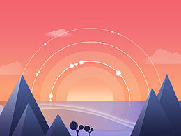 一些渐变风景的画(含psd)