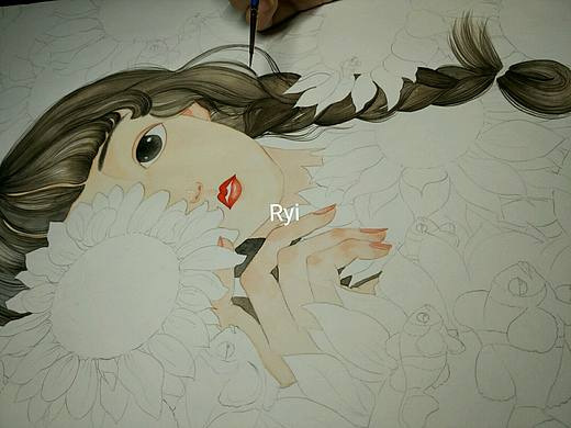姑娘•花•鱼